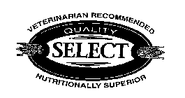 VETERINARIAN RECOMMENDED QUALITY SELECT NUTRITIONALLY SUPERIOR