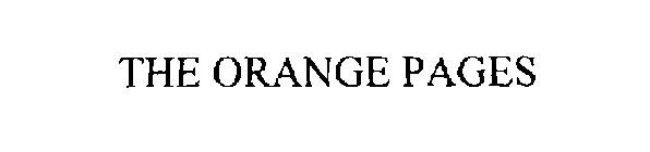 THE ORANGE PAGES