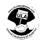 UNITED LANDLORDS OF AMERICA WWW. ULREALESTATE .COM SOLD ULA