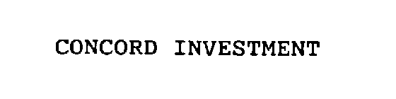 CONCORD INVESTMENT