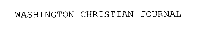 WASHINGTON CHRISTIAN JOURNAL