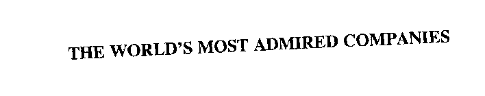 THE WORLD' S MOST ADMIRED COMPANIES