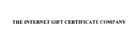 THE INTERNET GIFT CERTIFICATE COMPANY