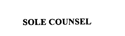 SOLE COUNSEL