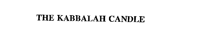 THE KABBALAH CANDLE