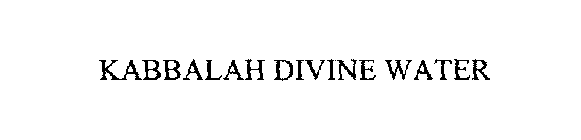 KABBALAH DIVINE WATER