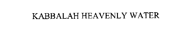 KABBALAH HEAVENLY WATER