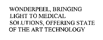 WONDERPEEL, BRINGING LIGHT TO MEDICAL SOLUTIONS, OFFERING STATE OF THE ART TECHNOLOGY