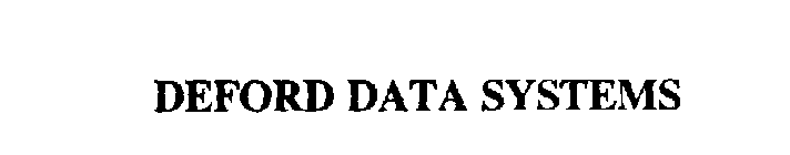 DEFORD DATA SYSTEMS