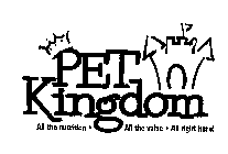PET KINGDOM ALL THE NUTRITION ALL THE VALUE ALL RIGHT HERE!