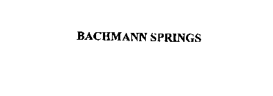 BACHMANN SPRINGS