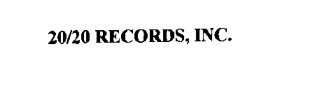 20/20 RECORDS, INC.