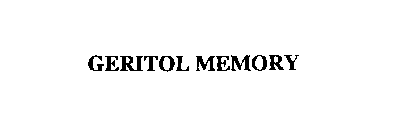 GERITOL MEMORY