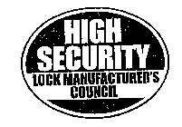 HIGH SECURITY LOCK MANUFACTURER'S COUNCIL