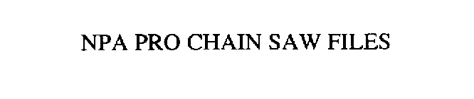 NPA PRO CHAIN SAW FILES