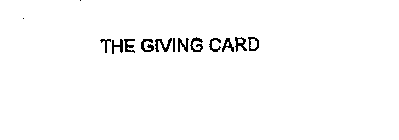 THE GIVING CARD