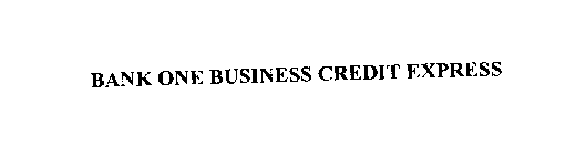 BANK ONE BUSINESS CREDIT EXPRESS