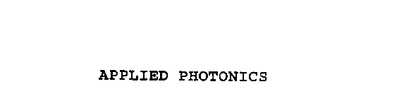 APPLIED PHOTONICS