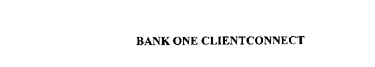 BANK ONE CLIENTCONNECT