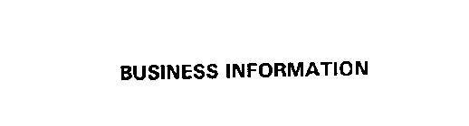 BUSINESS INFORMATION