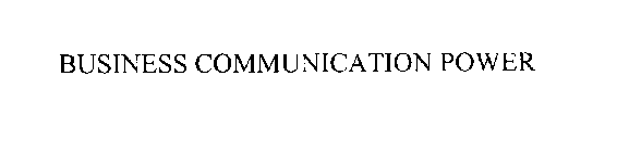 BUSINESS COMMUNICATION POWER