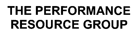 THE PERFORMANCE RESOURCE GROUP