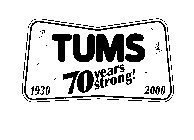 TUMS 70 YEARS STRONG! 1930 2000