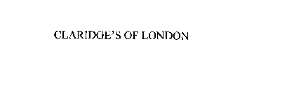 CLARIDGE'S OF LONDON