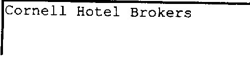 CORNELL HOTEL BROKERS INTERNATIONAL