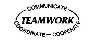 TEAMWORK COMMUNICATE COORDINATE COOPERATE
