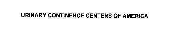 URINARY CONTINENCE CENTERS OF AMERICA