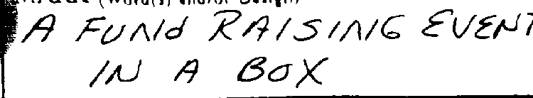 A FUND RAISING EVENT IN A BOX
