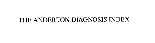THE ANDERTON DIAGNOSIS INDEX