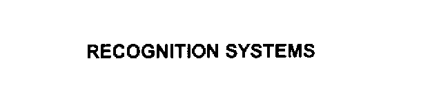 RECOGNITION SYSTEMS