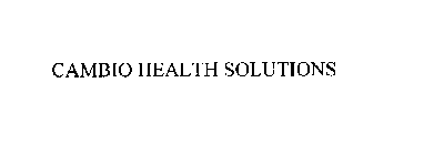 CAMBIO HEALTH SOLUTIONS