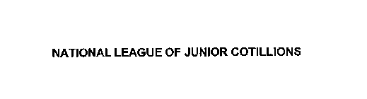 NATIONAL LEAGUE OF JUNIOR COTILLIONS