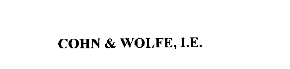 COHN & WOLFE, I.E.