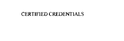 CERTIFIED CREDENTIALS