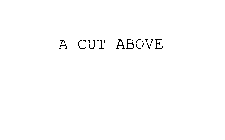 A CUT ABOVE