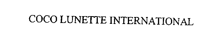 COCO LUNETTE INTERNATIONAL