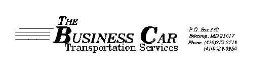 THE BUSINESS CAR TRANSPORTATION SERVICE