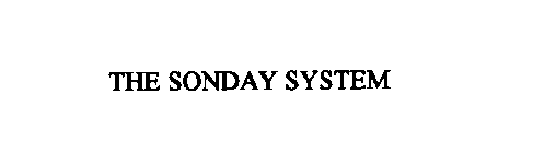 THE SONDAY SYSTEM