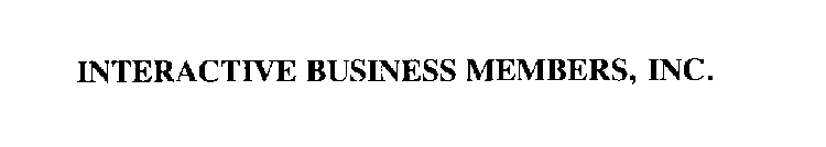 INTERACTIVE BUSINESS MEMBERS, INC.