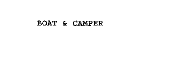 BOAT & CAMPER