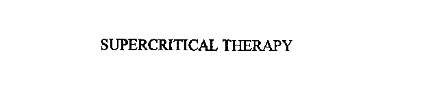 SUPERCRITICAL THERAPY