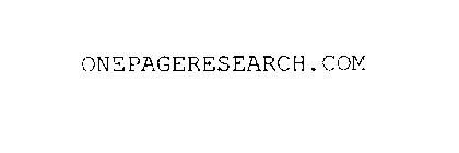 ONEPAGERESEARCH.COM