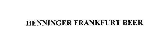 HENNINGER FRANKFURT BEER