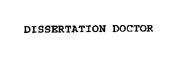 DISSERTATION DOCTOR