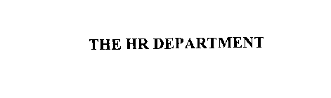 THE HR DEPARTMENT