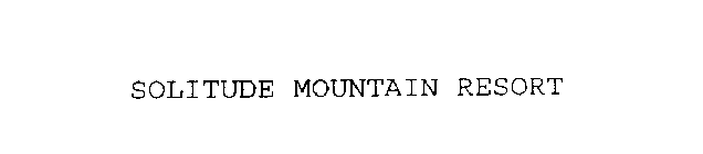 SOLITUDE MOUNTAIN RESORT